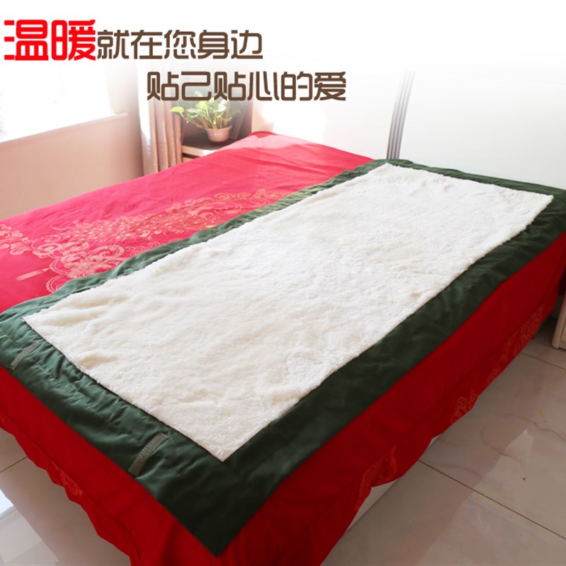 新皮料皮毛一体单人羊皮褥子整张绿棉布羊毛毯子学生宿舍防潮床垫