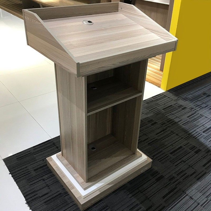 教室讲台桌演讲台板式培训发言台小迎宾台咨询台教师讲台桌子现代