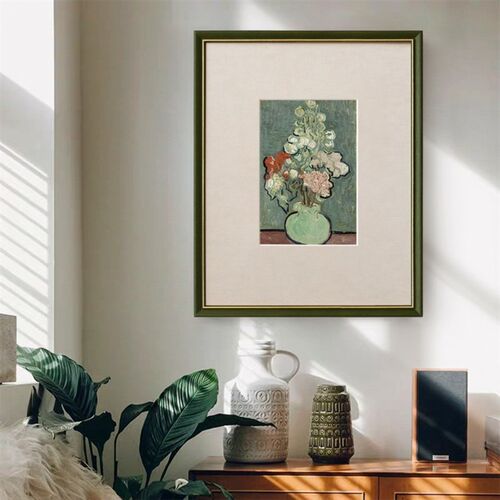 向日葵梵高大师高档欧式复古装饰画客厅餐厅玄关竖版挂画壁画