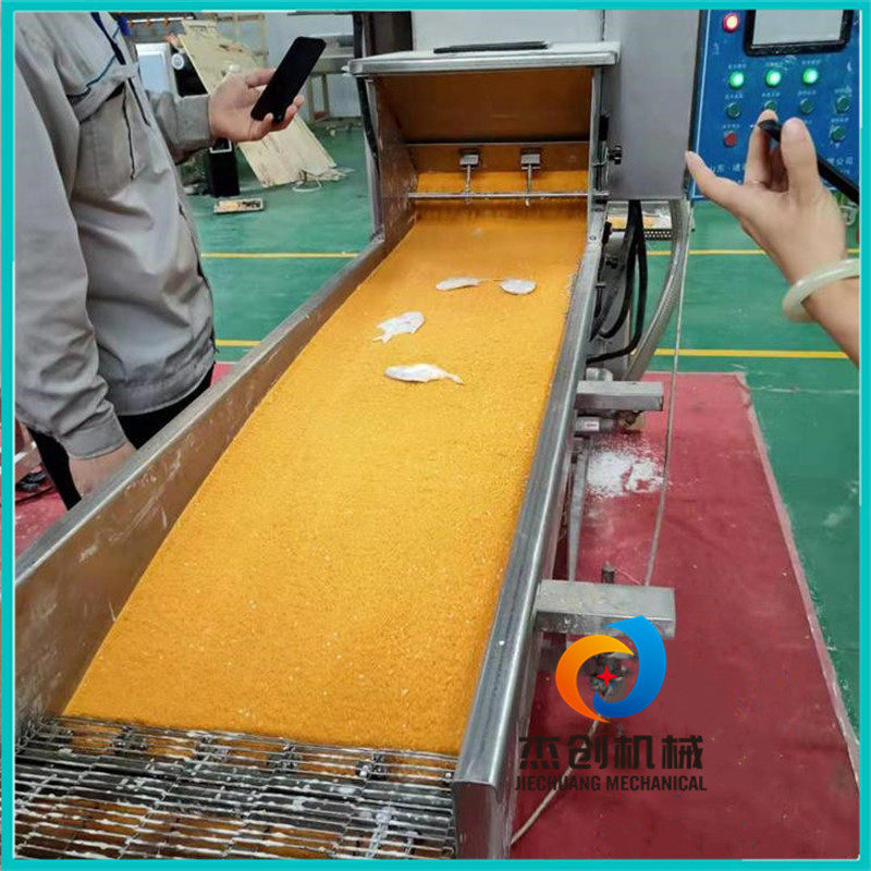 巴沙鱼片上糠机小鲳鱼上浆机器加工设备鱼排裹糠机现货出售