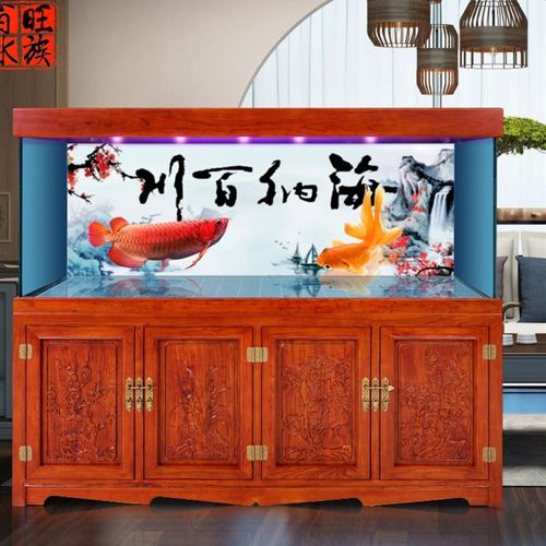 鱼缸水族箱大型客厅落地家用免换水底下过滤超白玻璃隔断屏风鱼缸