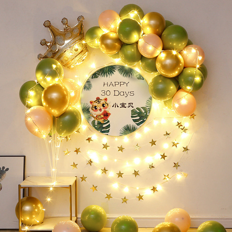满月布置背景墙男女孩老虎宝宝30天拍照道具百天装饰百日场景气球,节庆用品/礼品,装扮布置套餐,淘宝优惠券,粉丝福利购,淘宝优惠卷