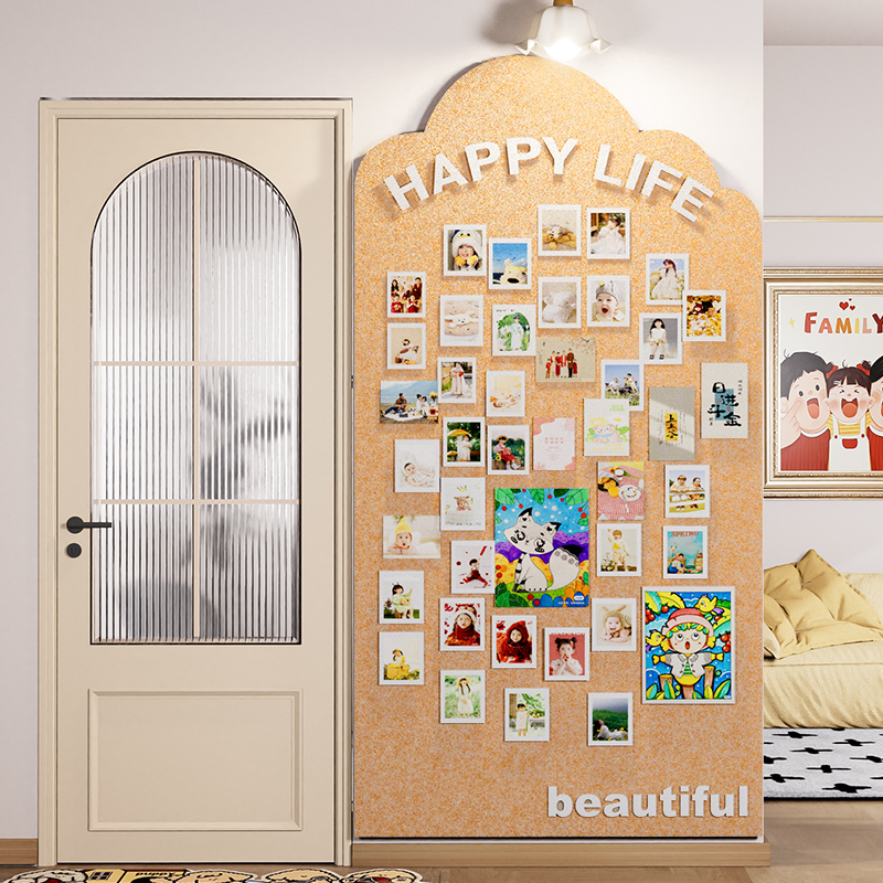 照片墙展示墙毛毡板墙贴组合相框背景板羊毛毡板相片相册挂墙软木
