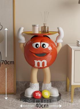 高档mm豆人艺术奢客轻厅大电视柜沙发型边床头置物架地落软装饰品