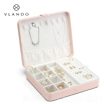高档年VLANDO唯兰朵2025新款首饰盒高档精黄礼金珠宝收纳盒带锁致