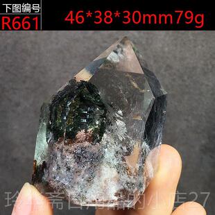 高档推荐墨绿色绿灵水晶柱子聚宝盆千幽金字原石塔原矿家居层饰品