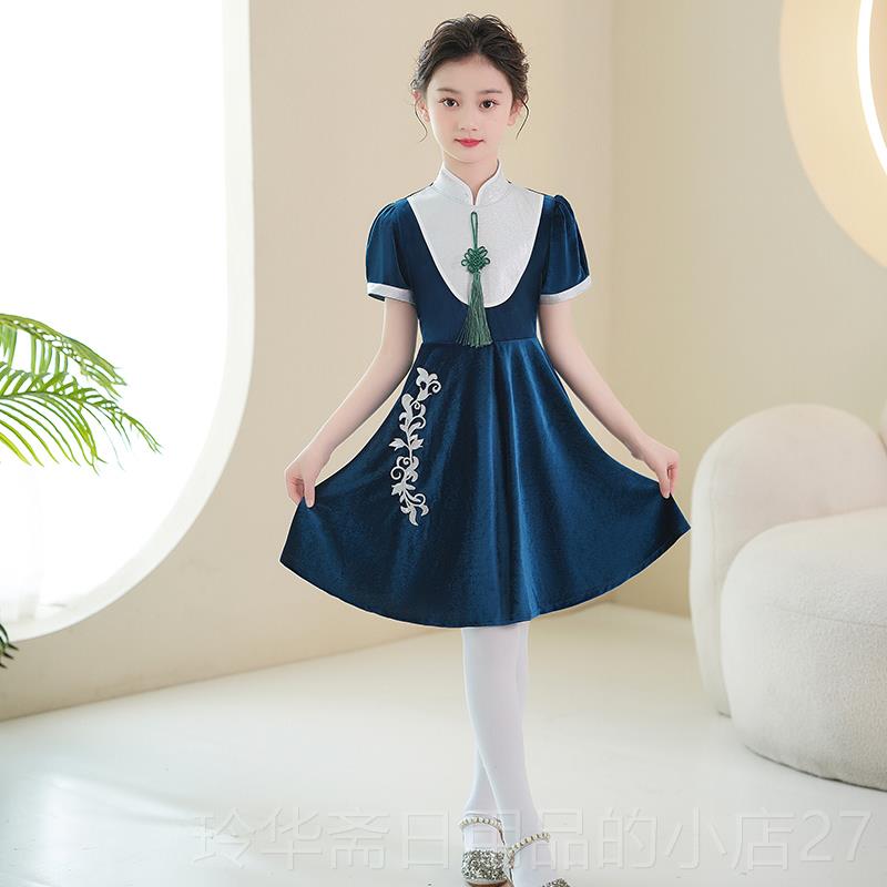 高档十一儿童学合唱团表演服小生合唱服团女生朗诵中中式表演服