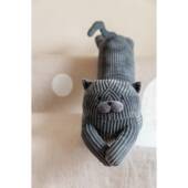 高档妙HOME家发居可爱懒蓝猫长条抱觉夹腿枕枕头午睡靠垫家用沙腰