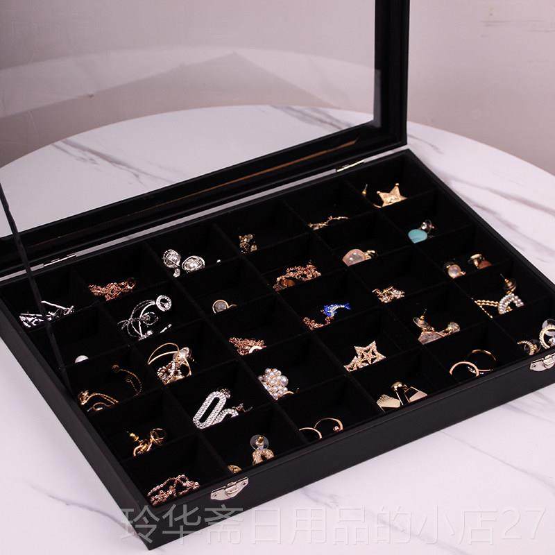 高档饰品首1饰盒8耳位项链盒子耳钉环收纳饰展品珠宝箱18格吊坠示,饰品/流行首饰/时尚饰品新,首饰盒,淘宝优惠券,粉丝福利购,淘宝优惠卷