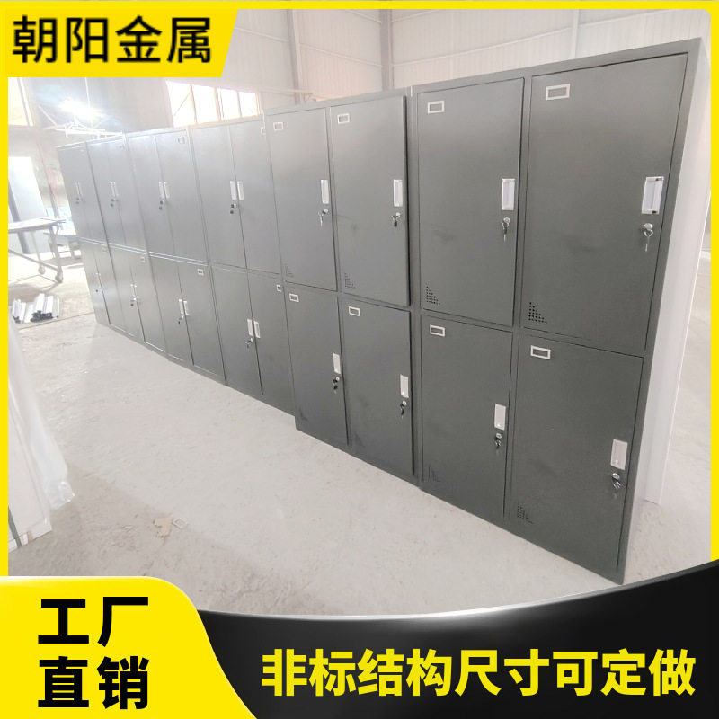 深灰色双层对开门文件柜综合资料摆放柜财务凭证柜非标件江苏厂家
