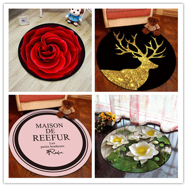 圆形地毯摇篮垫电脑椅吊篮藤椅垫摇椅垫卡通圆地垫家用防滑可水洗,居家布艺,地毯,淘宝优惠券,粉丝福利购,淘宝优惠卷