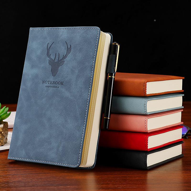 a5皮质记事本子笔记本加厚皮面B5简约商务会议记录本办公文具