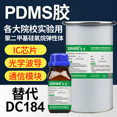 鑫威909 PDMS高透明硅橡胶聚二甲基硅氧烷光学灌封胶水 可制作微