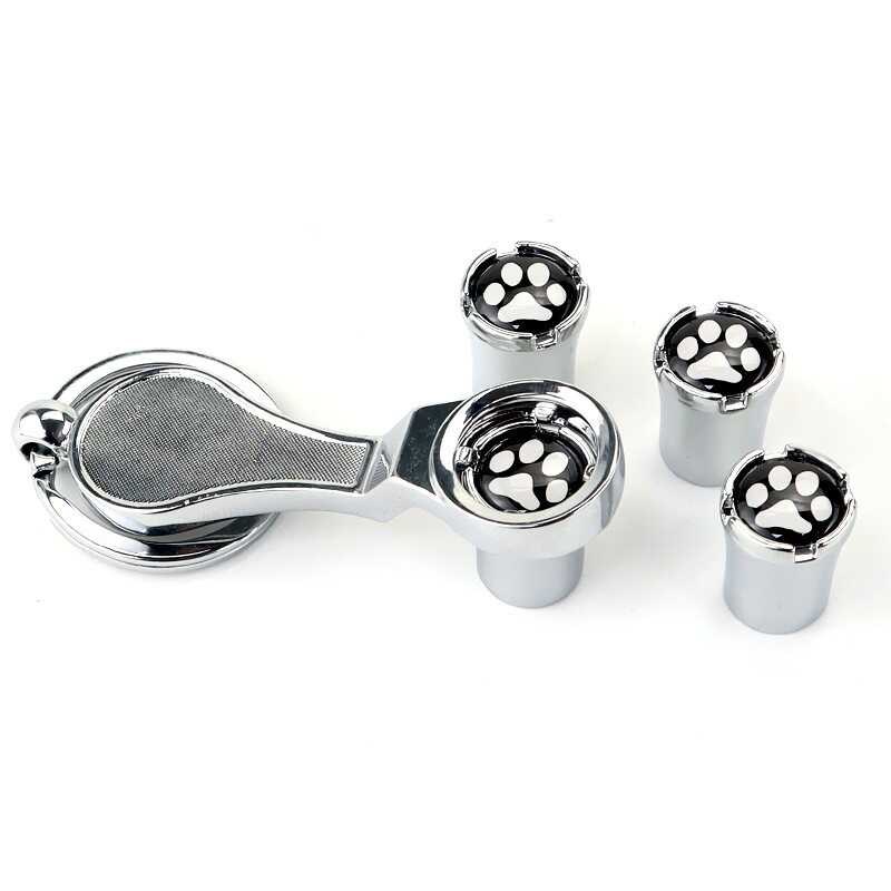 汽车轮胎气门嘴帽带扳手专位型防放气金属气嘴盖通用改装气门芯套