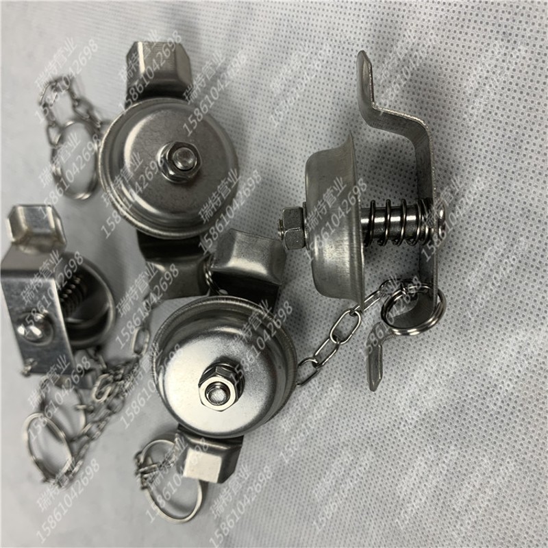 不锈钢304羊角快速接头防尘盖头 堵头DN40 槽罐车接头闷板