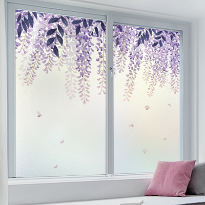 飘窗玻璃贴纸透光不透明卧室窗贴膜防窥防走光静电磨砂玻璃纸磨砂