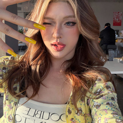 淡奶黄纯色穿戴美甲纯手工定制裸色显白短款气质孕妇新娘指甲贴片