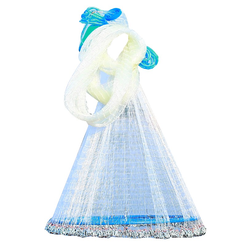 新款钢拉丝大飞盘式撒网手抛网易抛网加粗线铁链手撒自动捕鱼抛网