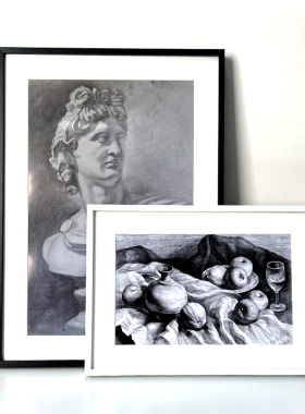 素描画框2k4k8k16k裱框四开水粉水彩手绘画外框16寸A3A4相框挂墙