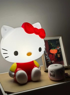 KT小夜灯硅胶卧室可爱少女氛围宿舍创意桌面摆件装饰床头灯插电款