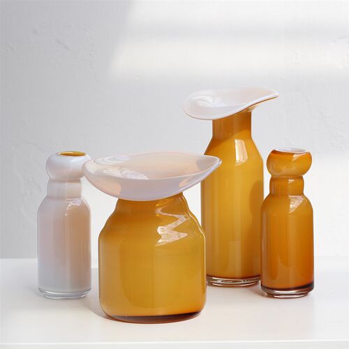 渐层色客厅桌面水培玻璃花瓶样板间家居软装饰品小口花器组合摆件