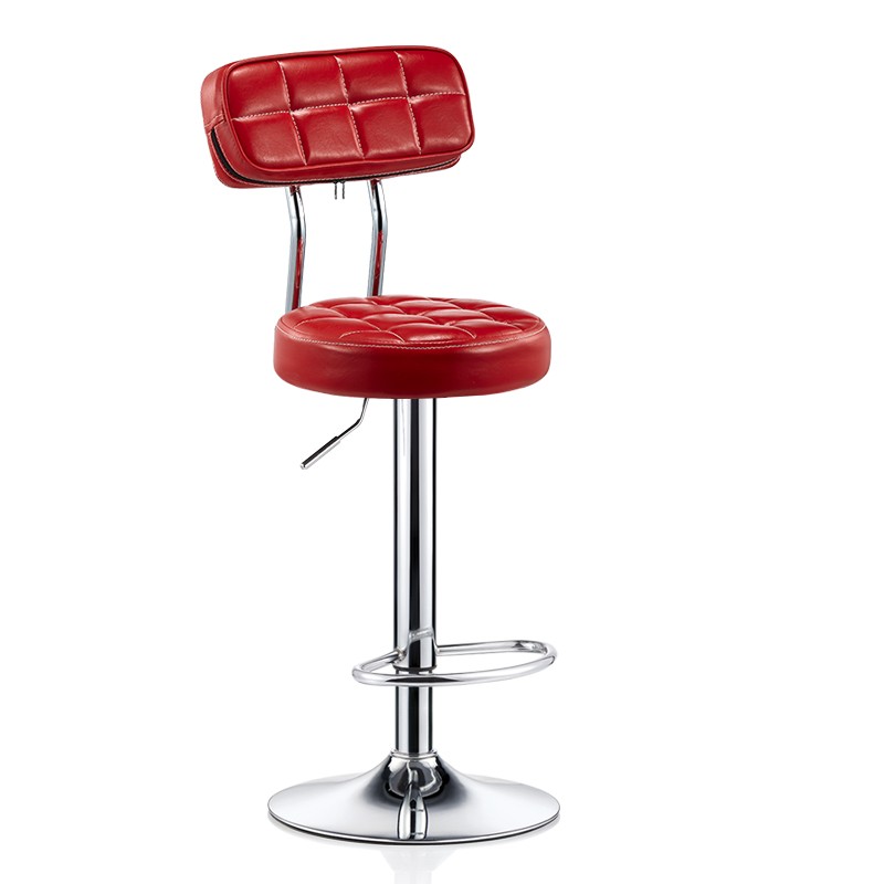 冠捷吧台椅简约现代高脚凳升降旋转踩脚吧凳美容美发圆酒吧椅