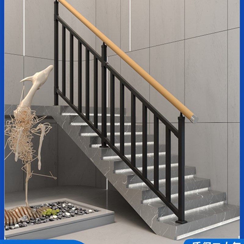 楼梯扶手护栏栏杆镀锌钢铁艺不锈钢家用农村自建房复式室内室外
