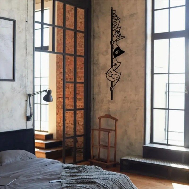 猫咪组合创意客厅室内墙挂金属墙艺家居墙面装饰品铁艺墙壁摆件