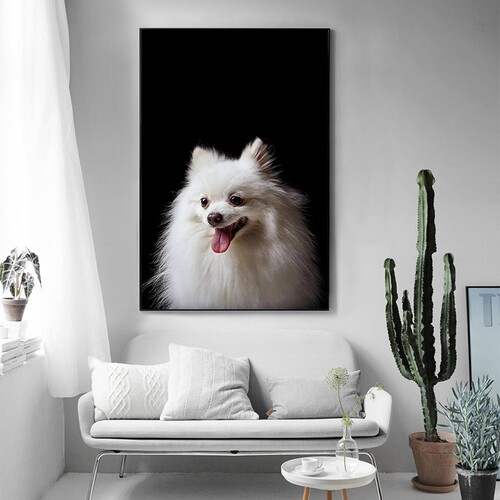 博美犬萌宠狗狗diy数字油彩画儿童卡通动物 手工填色涂鸦打发时间
