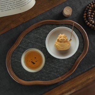 龙年线香底座香插底托香座木制非遗创意可爱桌面摆件国潮创意可爱