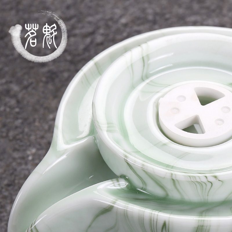 陶瓷茶具装家用懒人泡茶半全自动出水石磨功夫冲茶器茶壶茶杯