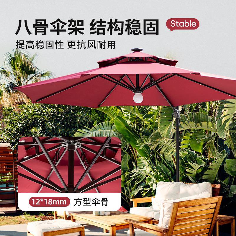户外遮阳伞庭院专用 罗马伞设计露台防晒 摆摊露天大伞棚别墅适用