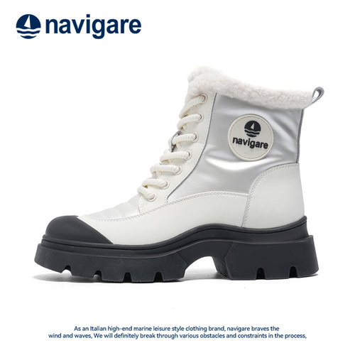 Navigare意大利小帆船加绒马丁靴