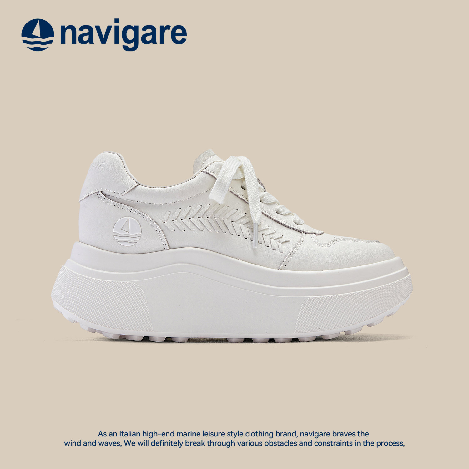 Navigare小帆船绝美小白鞋女鞋图片