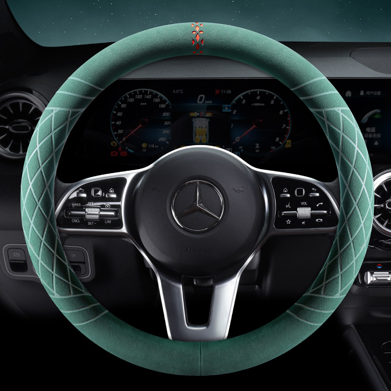北汽幻速S2/S3L/S5/S6/H3F/H2E汽车方向盘套专用四季翻毛皮车把套