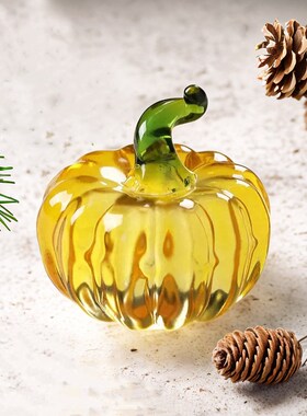 创意水晶南瓜镇纸 镇尺 文房毛笔书法小楷专用压纸家居装饰摆件