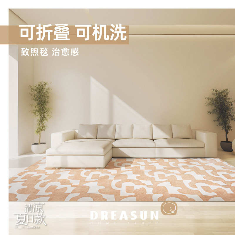 致煦可机洗免打理地毯客厅茶几垫卧室可水洗懒人防水轻薄防滑地毯