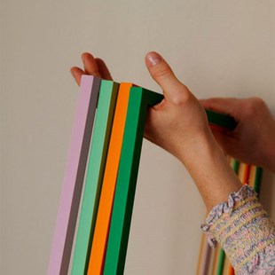 进口橡木实木榫卯结构彩色红黄蓝绿紫粉色窄边画框相框定制