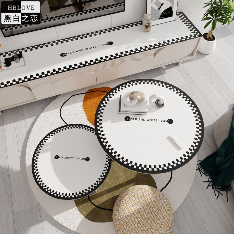 圆桌桌布免洗防水防油防烫皮革餐桌垫电视柜防尘盖布客厅茶几台布,居家布艺,桌布,淘宝优惠券,粉丝福利购,淘宝优惠卷