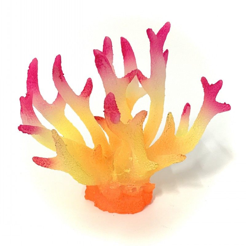 新款仿真珊瑚树鱼缸海底礁石装饰自带荧光假山石躲避山水族箱布景