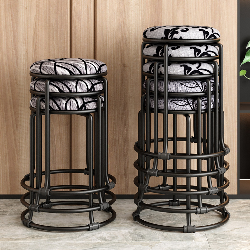 欧式皮凳子家用绒布圆凳客厅沙发凳茶几凳圆形钢筋餐桌凳磨砂钢凳,住宅家具,矮凳,淘宝优惠券,粉丝福利购,淘宝优惠卷