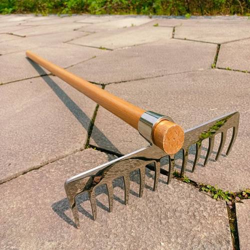 园艺农用耙子松土翻土耙子种菜种花开荒三齿十二齿耙子全钢耙