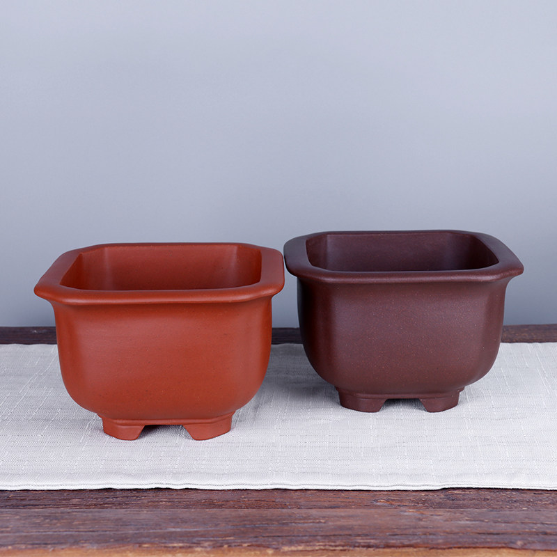 蔓木人紫砂宜兴紫砂花盆精品手工盆景盆古典素面红紫古典素面四方,鲜花速递/花卉仿真/绿植园艺,花盆,淘宝优惠券,粉丝福利购,淘宝优惠卷