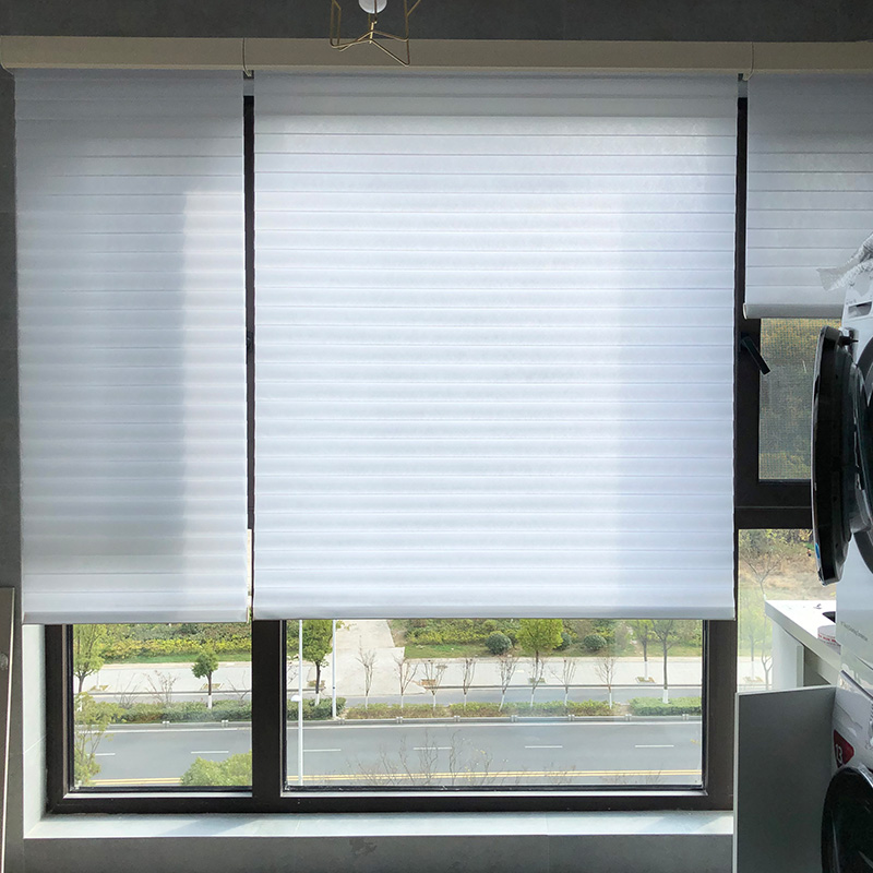 香格里拉窗帘遮光电动百叶卷拉式柔纱帘卷帘遮阳帘卧室客厅卫生间