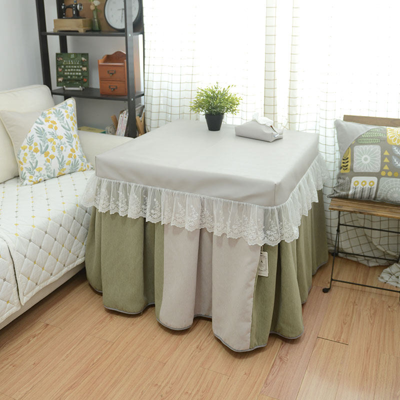 冬季奶油风抹茶米色雪尼尔正方形冬款防水防油加绒电炉罩套烤火罩,居家布艺,烤火罩,淘宝优惠券,粉丝福利购,淘宝优惠卷