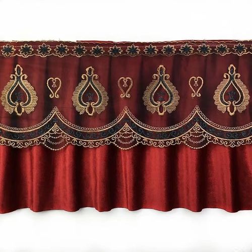 30公分带褶皱绒布帘头帘幔窗帘辅料炕罩边沙发垫加宽裙边下摆边