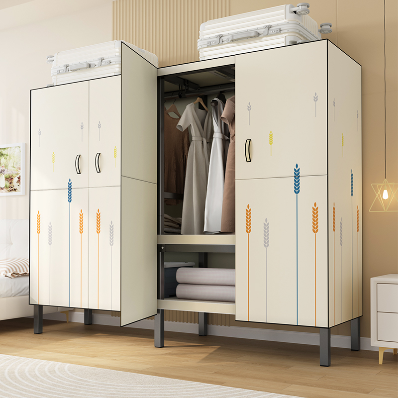 简易衣柜布艺钢制卧室家用出租房折叠衣橱耐用