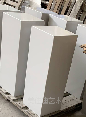 人造纯白石材底座  雕塑饰品摆件搭配摆台 酒店家居摆件装饰基座