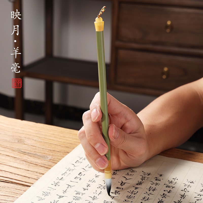 映玥羊毫毛笔篆书小篆专用书法隶书细光锋书法临摹颜真卿字帖练习