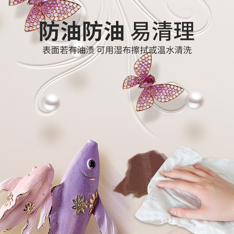 中式床头柜盖布防水凉垫子免洗卧室壁纸桌垫正方形防尘罩台面保护